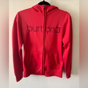 Burton Red Zip-Up Hoodie